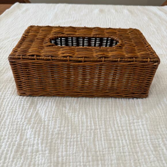 Wicker Tissue Box Cover Rectangle 10 x 5.5 x 3.5 - Picture 5 of 12